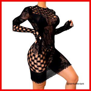 Nylon Fishnet Bodystocking Lingerie One Piece Bodysuit